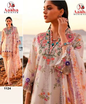 AASHA DESIGNER 1124 PAKISTANI SUITS IN INDIA