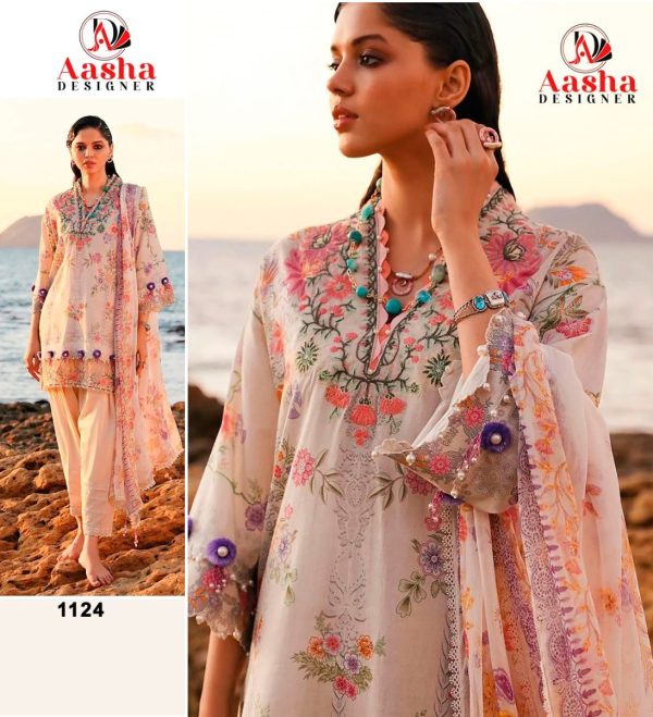 AASHA DESIGNER 1124 PAKISTANI SUITS IN INDIA