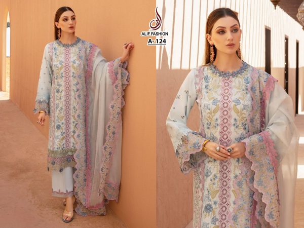 ALIF FASHION A 124 SALWAR KAMEEZ WHOLESALE