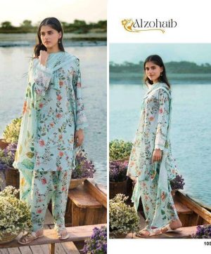 ALZOHAIB 1053 M BASICS COTTON SALWAR SUITS