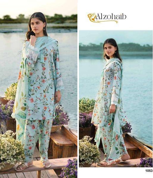 ALZOHAIB 1053 M BASICS COTTON SALWAR SUITS