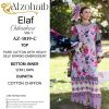 ALZOHAIB AZ 1019 C ELAF CHIKANKARI VOL 1 SUITS