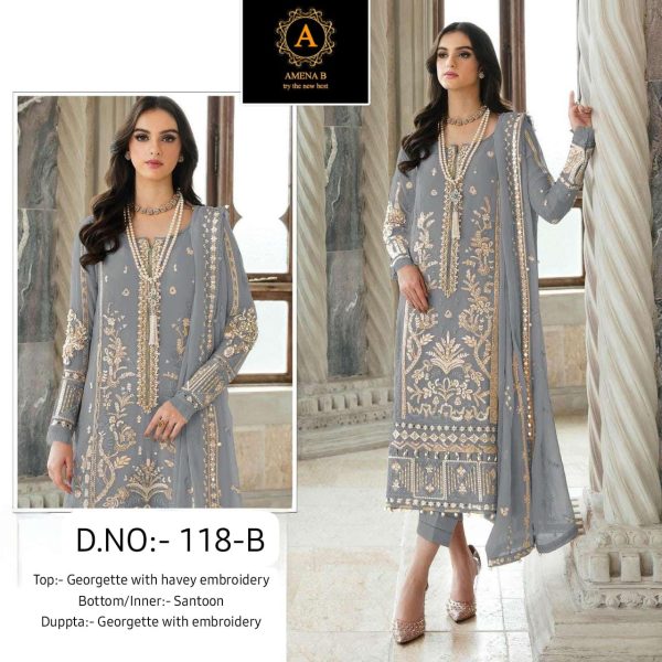 AMENA B 118 B PAKISTANI SUITS IN INDIA