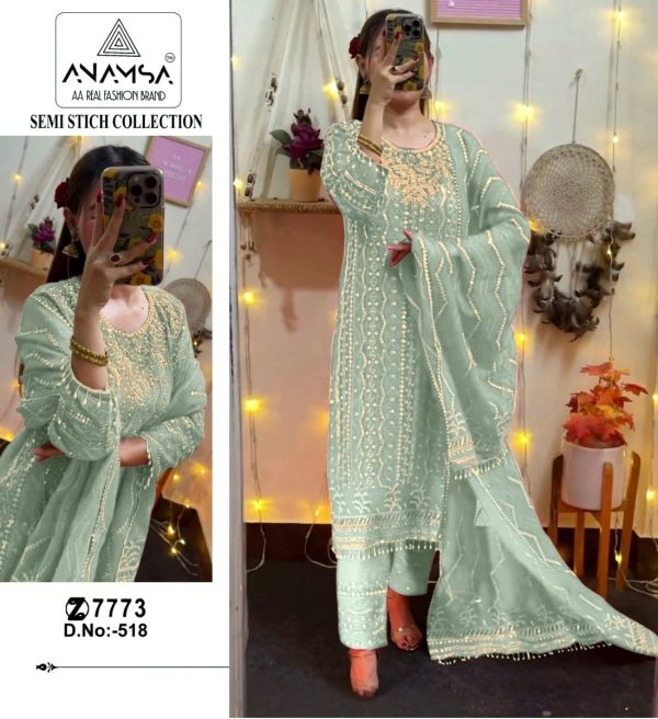 ANAMSA 518 PAKISTANI SALWAR SUITS