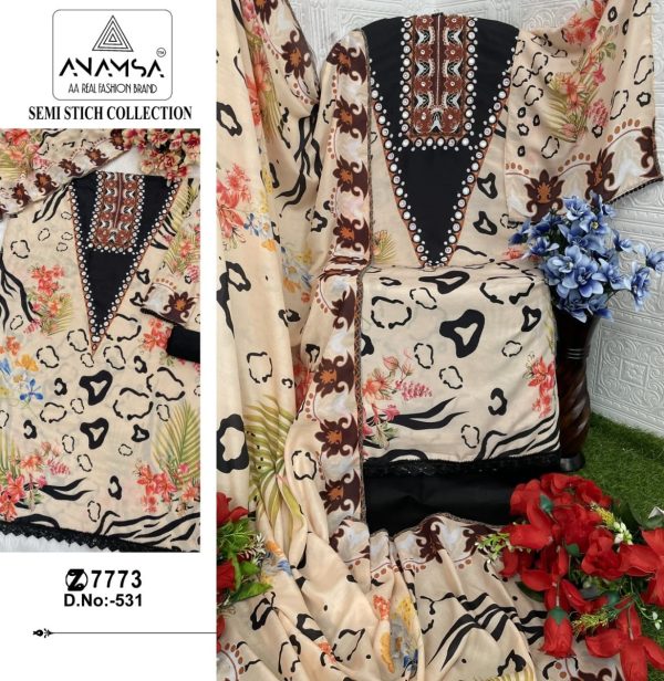 ANAMSA 531 PAKISTANI SUITS WHOLESALE