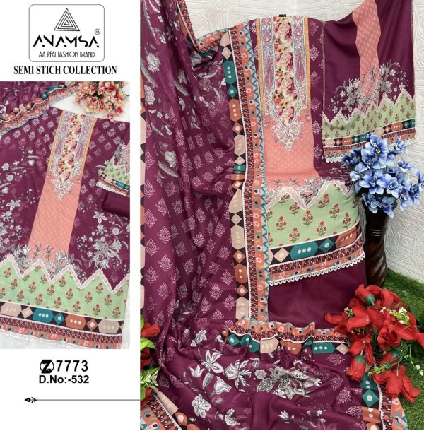 ANAMSA 532 PAKISTANI SUITS WHOLESALE