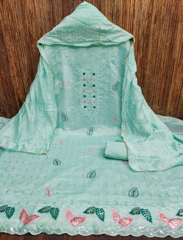 DESIGNE SUITS CHANDERI SUITS WHOLESALER