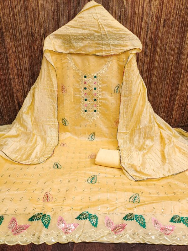 DESIGNE SUITS CHANDERI SUITS WHOLESALER