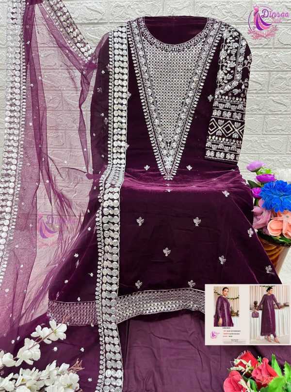 DINSAA 295 VELVET SALWAR KAMEEZ