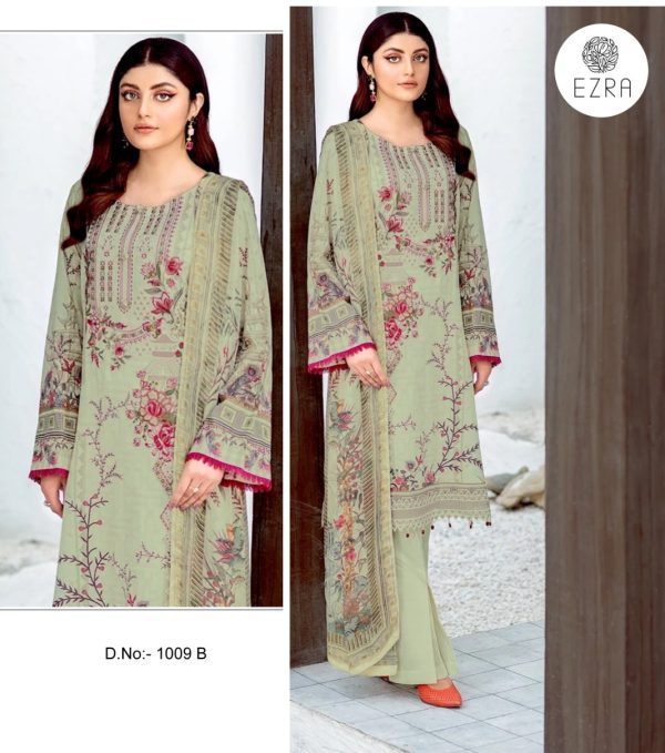 EZRA 1009 B PAKISTANI COTTON SUITS IN INDIA