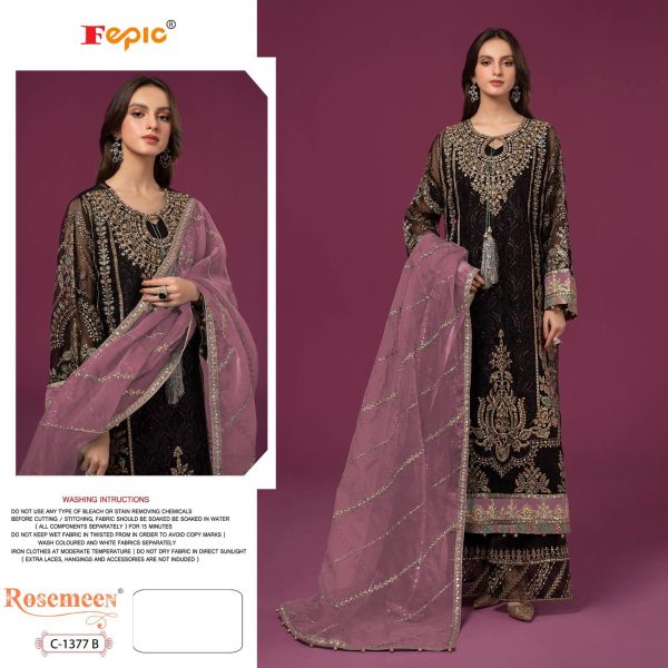 FEPIC C 1377 B ROSEMEEN PAKISTANI SUITS