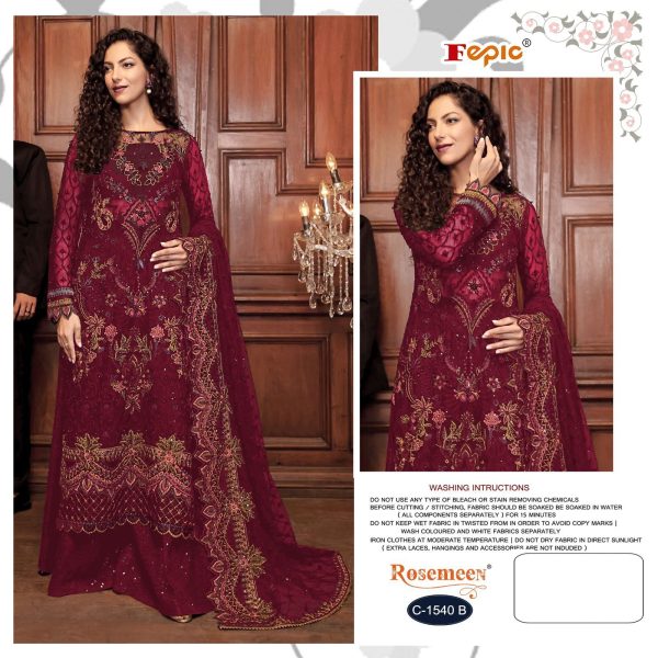 FEPIC C 1540 B ROSEMEEN PAKISTANI SUITS