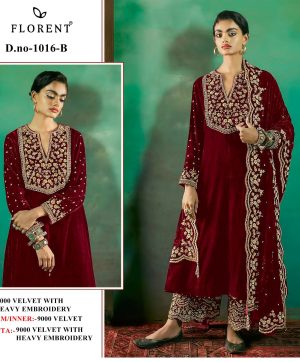 FLORENT 1016 B PAKISTANI VELVET SUITS