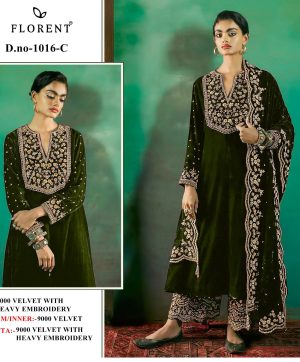 FLORENT 1016 C PAKISTANI VELVET SUITS