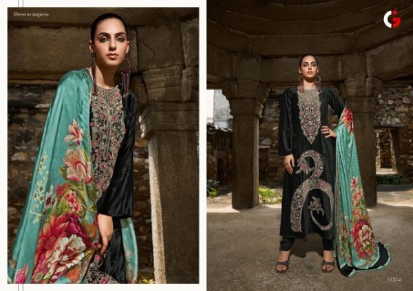 GULL JEE AFSANA VELVET SUITS WHOLESALE