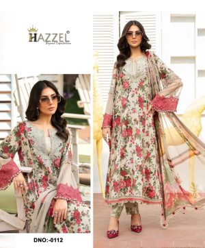 HAZZEL 0112 PAKISTANI COTTON SUITS IN INDIA