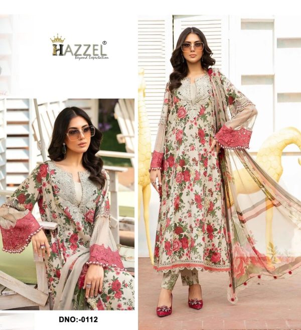 HAZZEL 0112 PAKISTANI COTTON SUITS IN INDIA