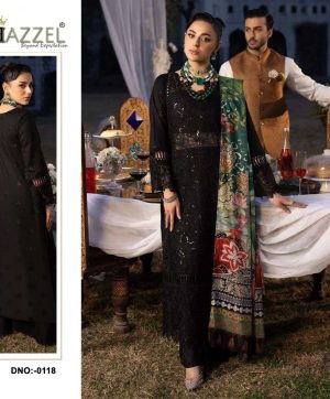 HAZZEL 0118 PAKISTANI SALWAR SUITS IN INDIA