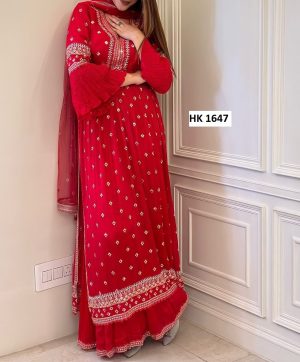 HK 1647 DESIGNER KURTI SHARARA WHOLESALE