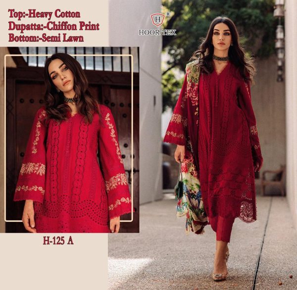 HOOR TEX H 125 A PAKISTANI COTTON SUITS