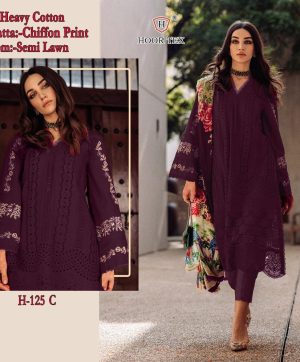 HOOR TEX H 125 C PAKISTANI COTTON SUITS