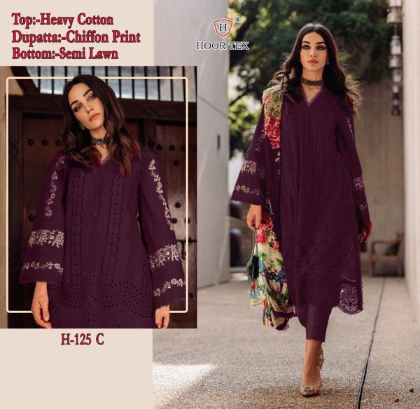 HOOR TEX H 125 C PAKISTANI COTTON SUITS