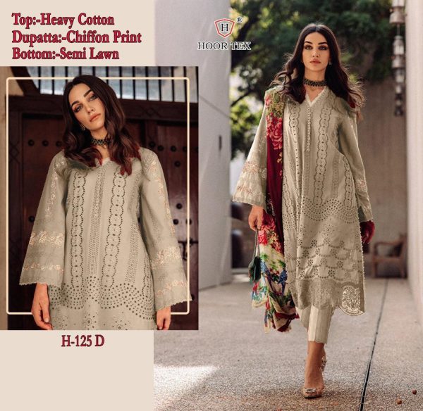 HOOR TEX H 125 D PAKISTANI COTTON SUITS