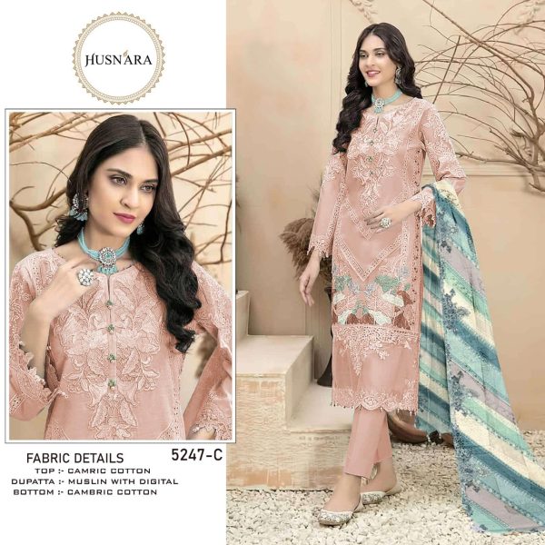 HUSNARA 5247 C PAKISTANI SUITS IN INDIA