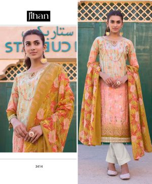 JIHAN 3414 PAKISTANI COTTON SUITS WHOLESALE