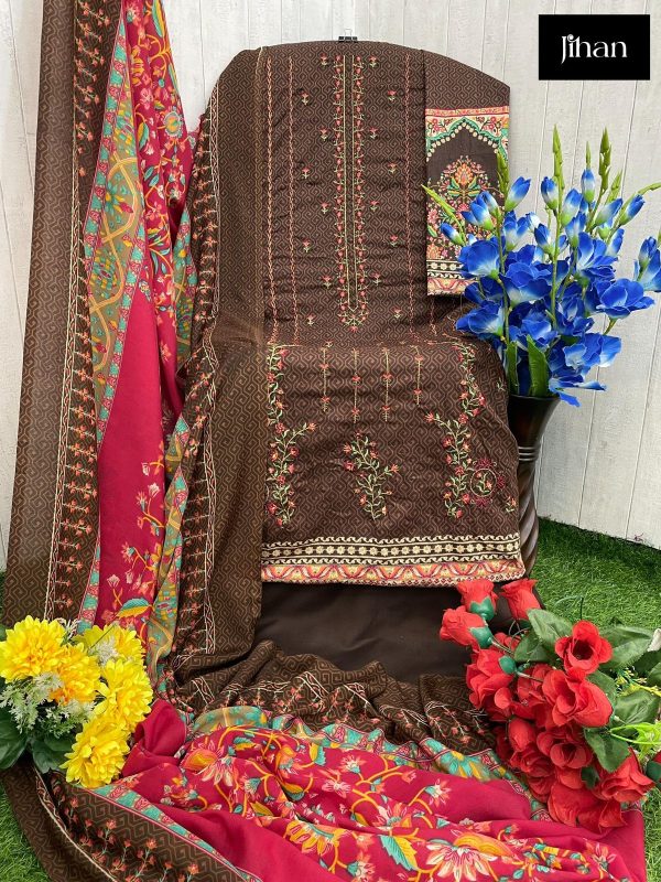 JIHAN 3428 PAKISTANI COTTON SALWAR SUITS