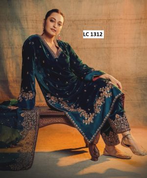 LC 1312 DESIGNER VELVET SALWAR SUITS