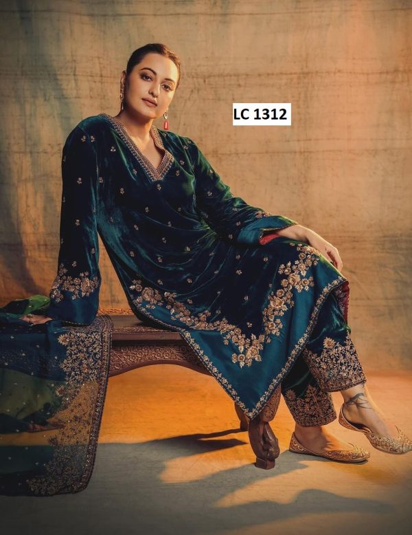 LC 1312 DESIGNER VELVET SALWAR SUITS