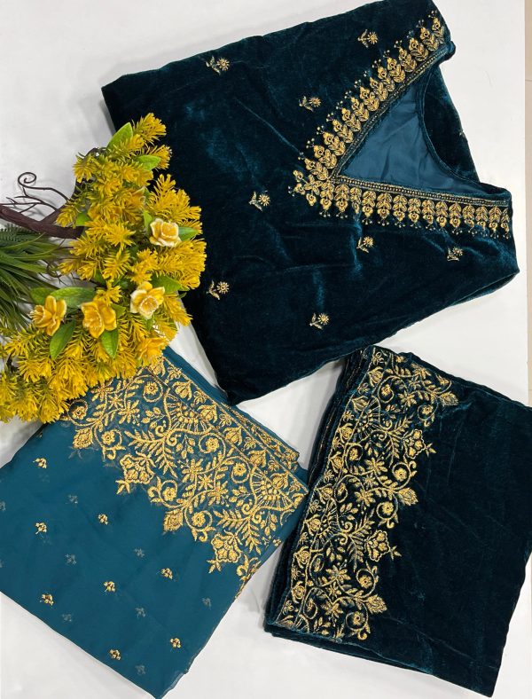 LC 1312 DESIGNER VELVET SALWAR SUITS