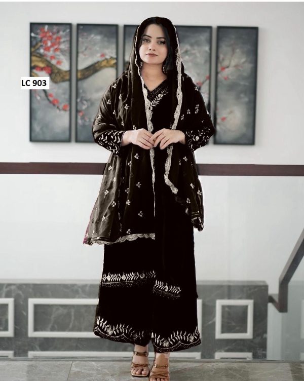 LC 903 B DESIGNER VELVET SALWAR SUITS