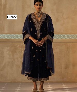 LC 922 DESIGNER VELVET SUITS WHOLESALE