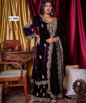 LC 930 B DESIGNER VELVET SALWAR SUITS