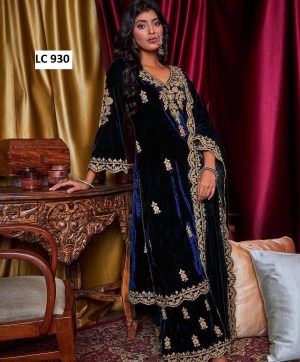 LC 930 D DESIGNER VELVET SALWAR SUITS