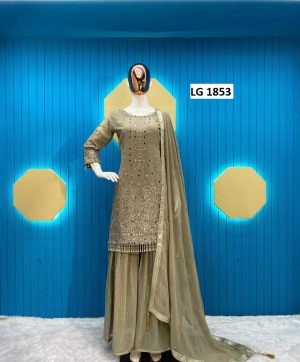 LG 1853 A DESIGNER TOP GHARARA WHOLESALE