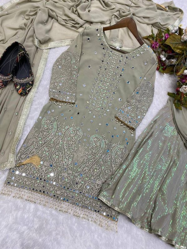 LG 1853 A DESIGNER TOP GHARARA WHOLESALE