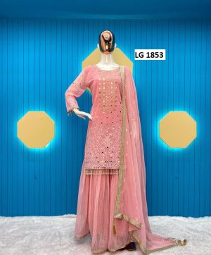 LG 1853 B DESIGNER TOP GHARARA WHOLESALE