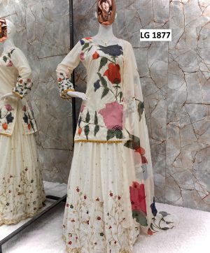 LG 1877 DESIGNER TOP GHARARA WHOLESALE