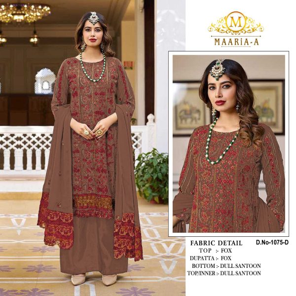 MAARIA A 1075 D PAKISTANI SUITS WHOLESALE