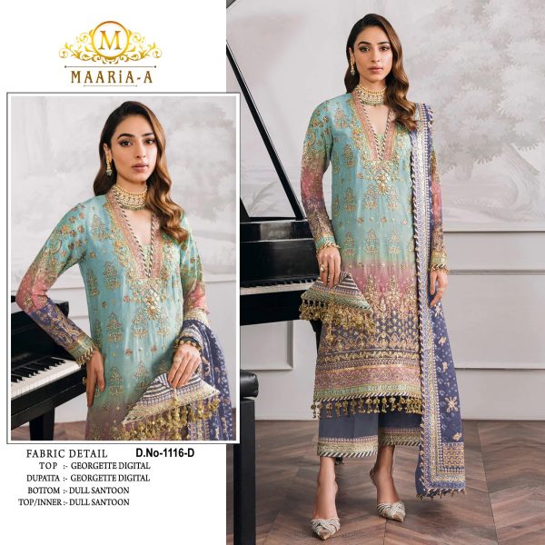 MAARIA A 1116 D PAKISTANI SUITS IN INDIA