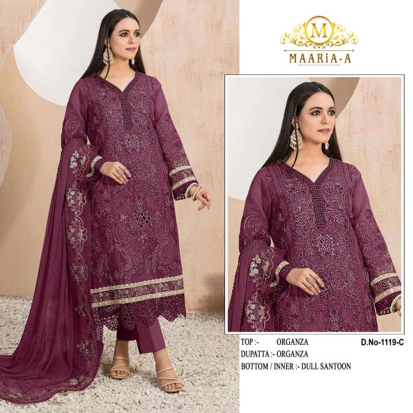 MAARIA A 1119 C PAKISTANI SUITS IN INDIA