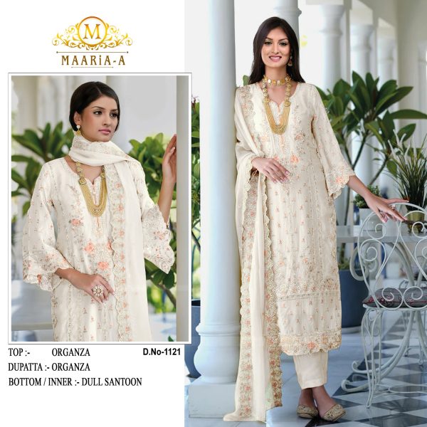 MAARIA A 1121 PAKISTANI SALWAR SUITS