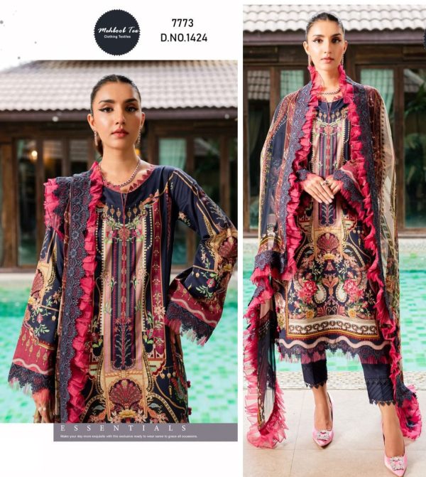 MEHBOOB TEX 1424 A FIRDOUS NEEDLE VOL 28 SUITS