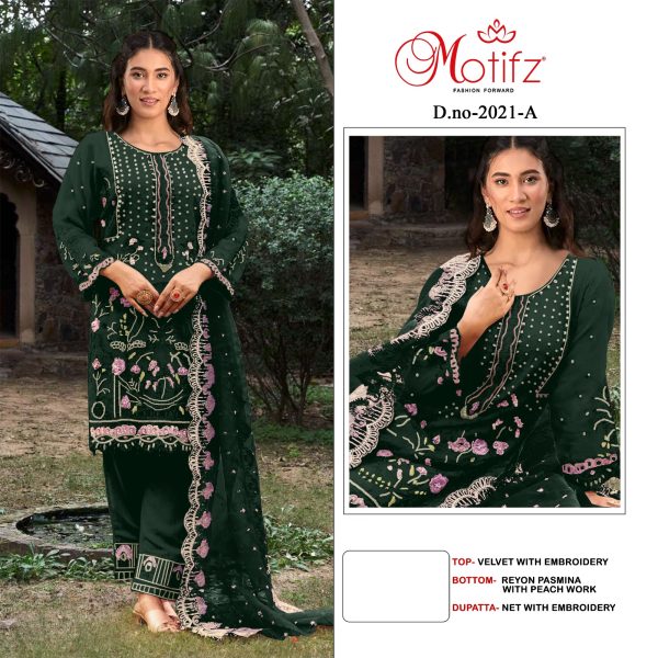 MOTIFZ 2021 A PAKISTANI VELVET SUITS