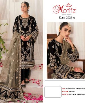 MOTIFZ 2026 VELVET SALWAR KAMEEZ WHOLESALE