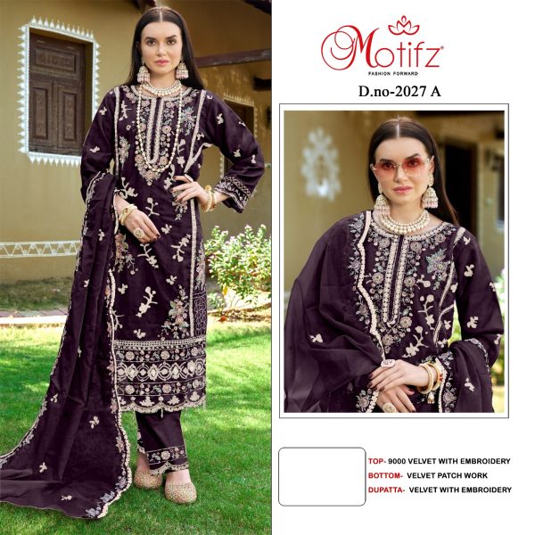 MOTIFZ 2027 VELVET SALWAR KAMEEZ WHOLESALE