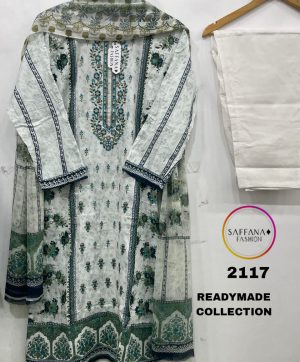 SAFFANA 2117 CHEVRON READYMADE SUITS